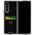University of Oregon Split on Black Galaxy Z Fold4 5G Clear Case