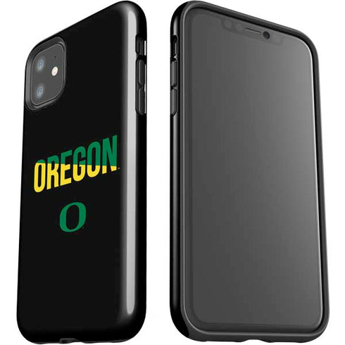 University of Oregon Split on Black iPhone 11 Impact Case
