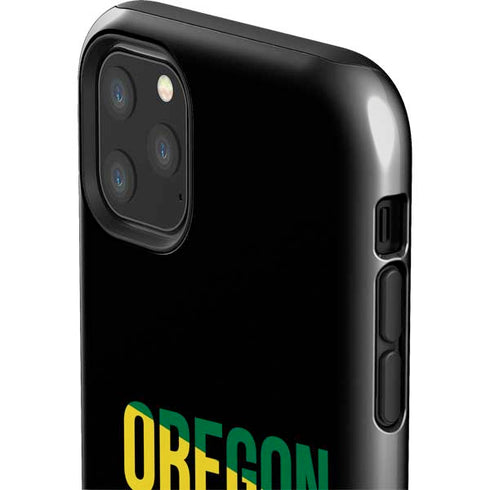University of Oregon Split on Black iPhone 11 Pro Max Impact Case