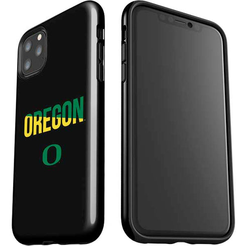 University of Oregon Split on Black iPhone 11 Pro Max Impact Case