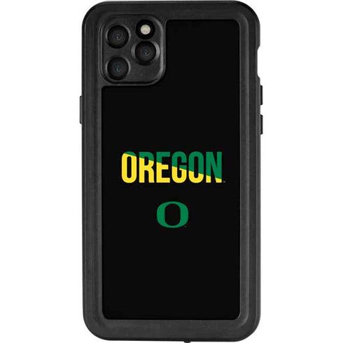 University of Oregon Split on Black iPhone 11 Pro Max Waterproof Case