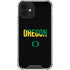University of Oregon Split on Black iPhone 12 Clear Case