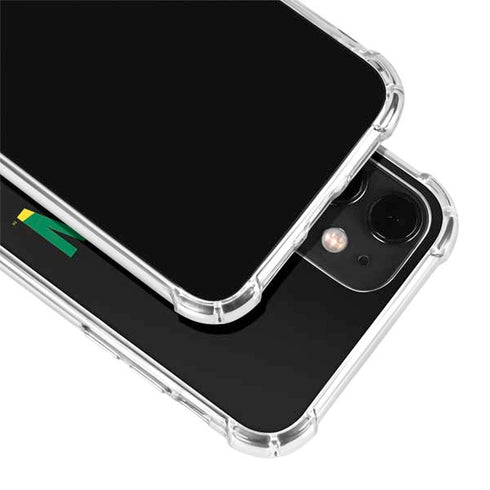 University of Oregon Split on Black iPhone 12 Clear Case