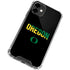 University of Oregon Split on Black iPhone 12 Clear Case