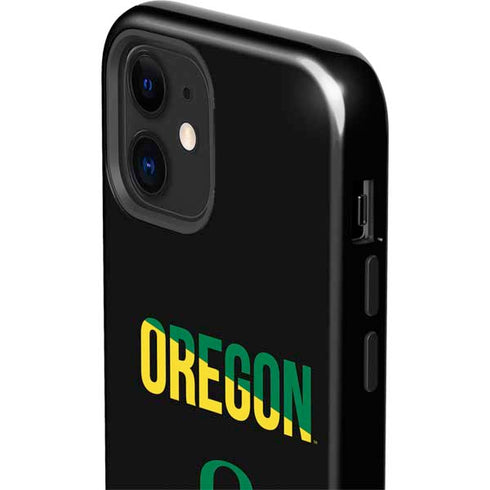University of Oregon Split on Black iPhone 12 Impact Case
