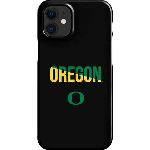 University of Oregon Split on Black iPhone 12 Mini Lite Case