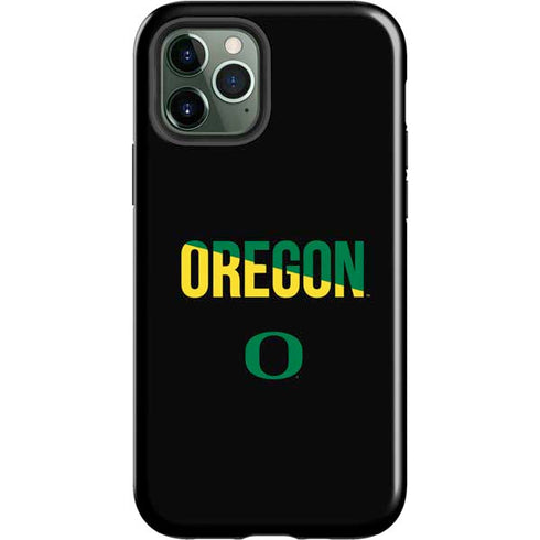 University of Oregon Split on Black iPhone 12 Pro Impact Case