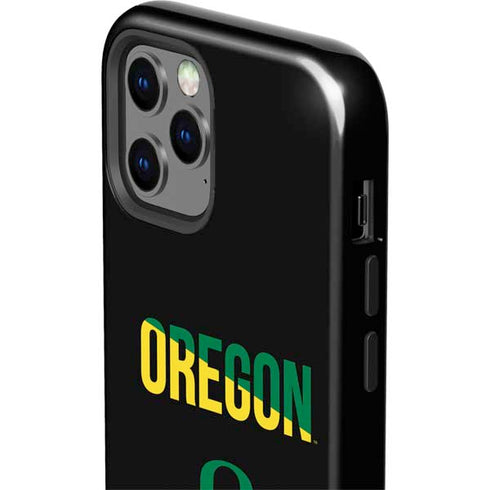 University of Oregon Split on Black iPhone 12 Pro Impact Case