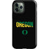 University of Oregon Split on Black iPhone 12 Pro Max Impact Case
