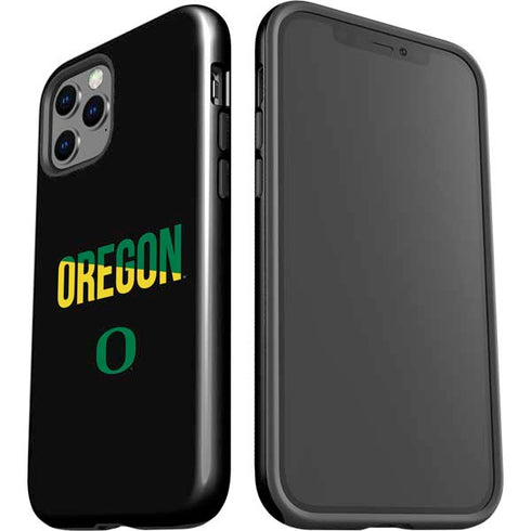 University of Oregon Split on Black iPhone 12 Pro Max Impact Case