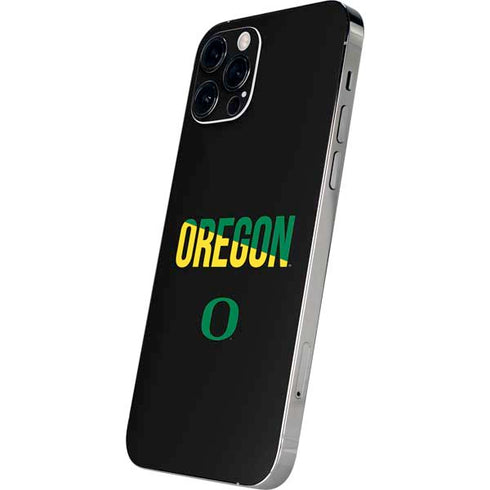 University of Oregon Split on Black iPhone 12 Pro Max Skin
