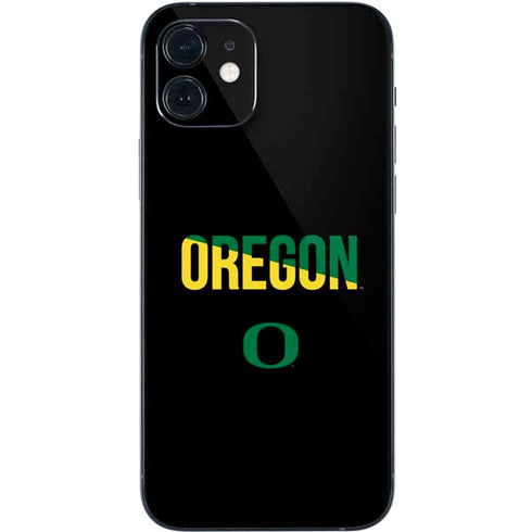 University of Oregon Split on Black iPhone 12 Skin
