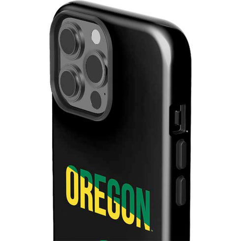 University of Oregon Split on Black iPhone 13 Pro Max Impact Case