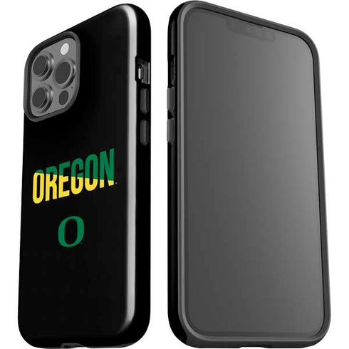 University of Oregon Split on Black iPhone 13 Pro Max Impact Case