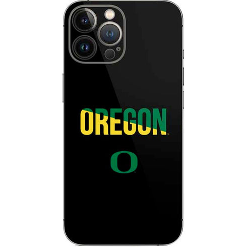 University of Oregon Split on Black iPhone 13 Pro Max Skin