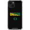 University of Oregon Split on Black iPhone 14 Plus Clear Case