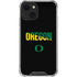 University of Oregon Split on Black iPhone 14 Plus Clear Case