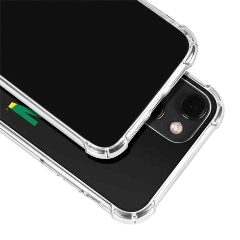 University of Oregon Split on Black iPhone 14 Plus Clear Case