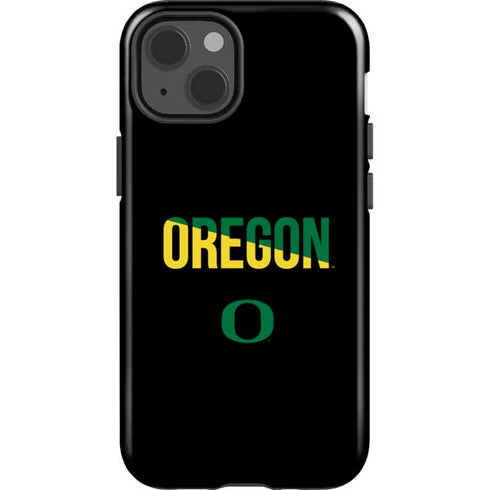 University of Oregon Split on Black iPhone 15 Impact Case