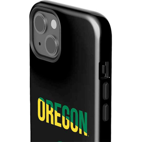 University of Oregon Split on Black iPhone 14 Impact Case