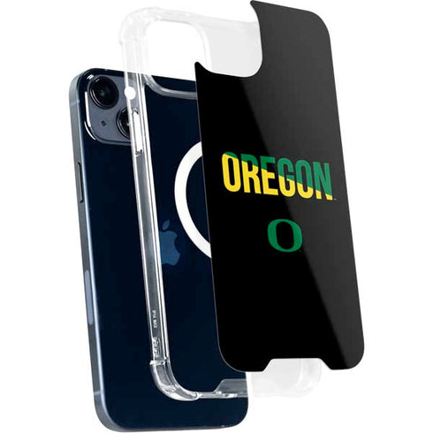 University of Oregon Split on Black iPhone 15 Plus MagSafe Case