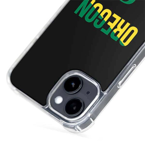 University of Oregon Split on Black iPhone 15 Plus MagSafe Case