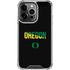 University of Oregon Split on Black iPhone 14 Pro Clear Case