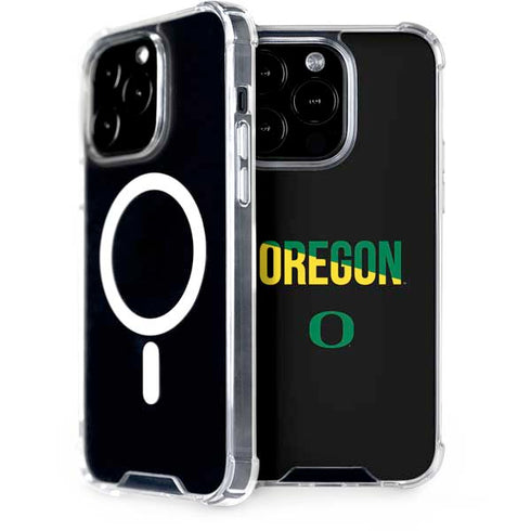University of Oregon Split on Black iPhone 14 Pro MagSafe Case