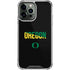 University of Oregon Split on Black iPhone 14 Pro Max Clear Case