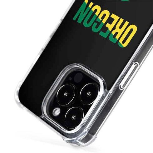 University of Oregon Split on Black iPhone 15 Pro Max MagSafe Case