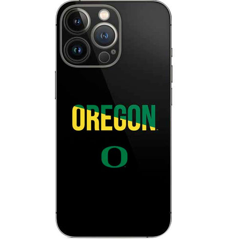 University of Oregon Split on Black iPhone 14 Pro Skin