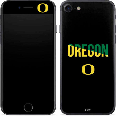 University of Oregon Split on Black iPhone 7 Skin