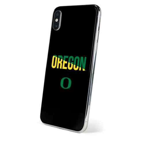 University of Oregon Split on Black iPhone X Skin