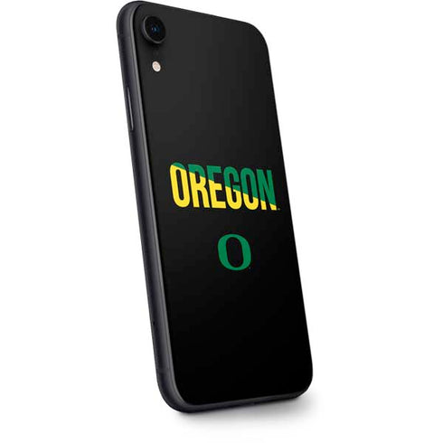 University of Oregon Split on Black iPhone XR Skin