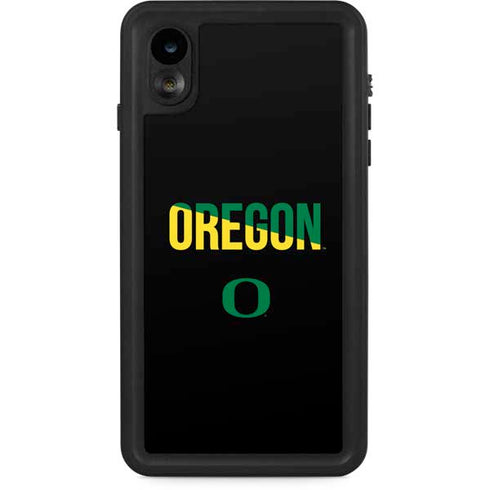 University of Oregon Split on Black iPhone XR Waterproof Case