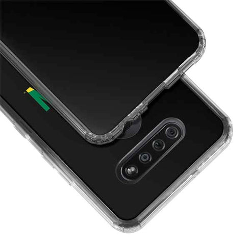 University of Oregon Split on Black LG K51/Q51 Clear Case