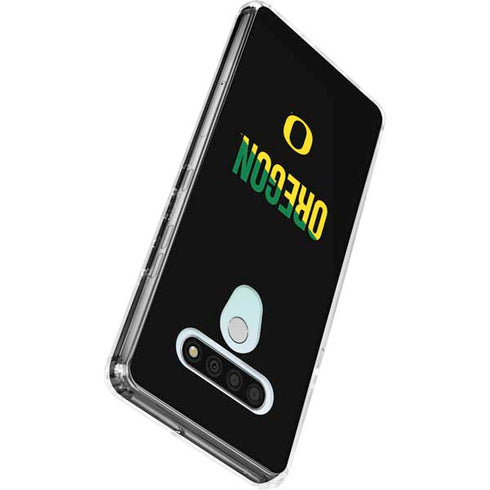 University of Oregon Split on Black LG Stylo 6 Clear Case