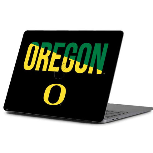 University of Oregon Split on Black Apple MacBook Pro 13-inch Skin