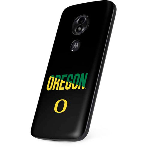 University of Oregon Split on Black Moto E5 Play Skin