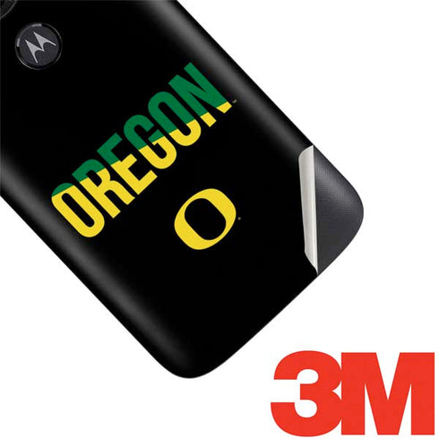 University of Oregon Split on Black Moto E5 Play Skin