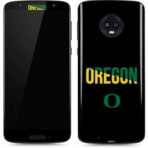 University of Oregon Split on Black Moto G6 Skin