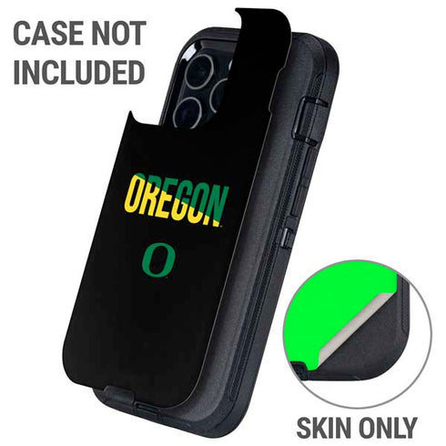 University of Oregon Split on Black Otterbox Defender iPhone Skin
