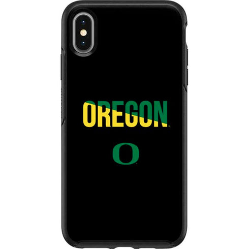 University of Oregon Split on Black Otterbox Symmetry iPhone Skin