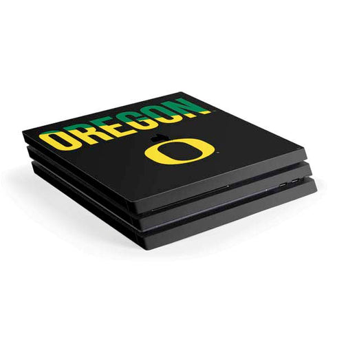 University of Oregon Split on Black PS4 Pro Console Skin