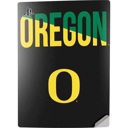 University of Oregon Split on Black PS5 Digital Edition Console Skin