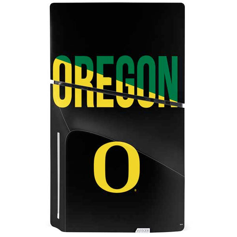 University of Oregon Split on Black PS5 Slim Disk Bundle Skin