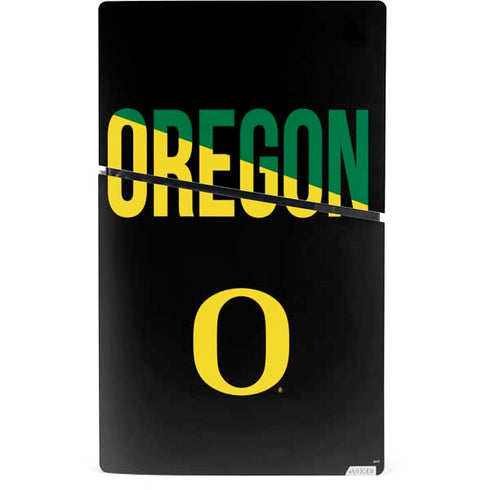 University of Oregon Split on Black PS5 Slim Digital Edition Console Skin