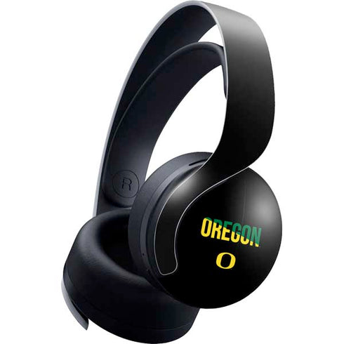 University of Oregon Split on Black PULSE 3D Wireless Headset for PS5 Skin