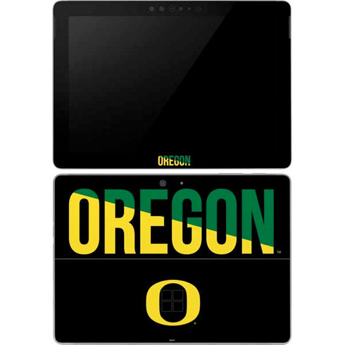 University of Oregon Split on Black Surface Go Skin