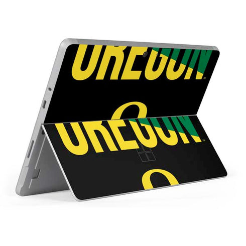 University of Oregon Split on Black Surface Go Skin